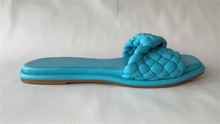 Summer blue slippers manufacture